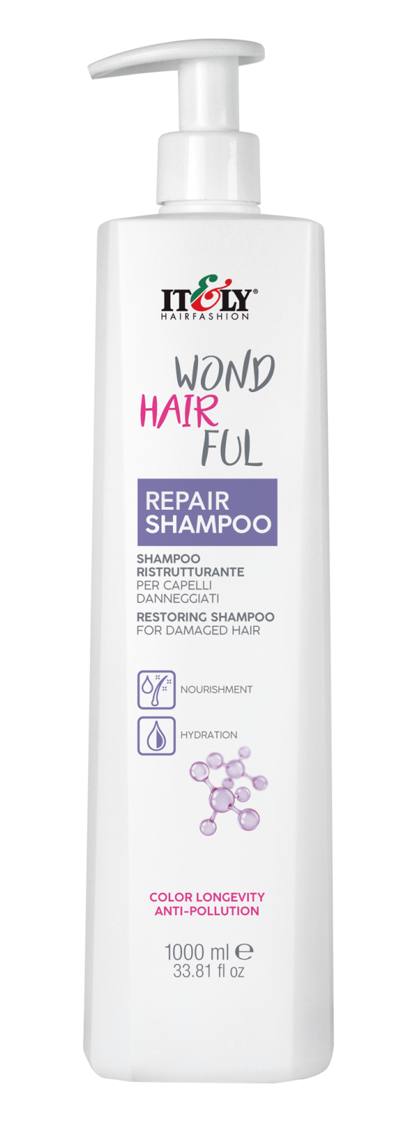 Itely Hairfashion WondHairFul Repair Shampoo | 1 L. & 8.45 fl. oz. - Image 3