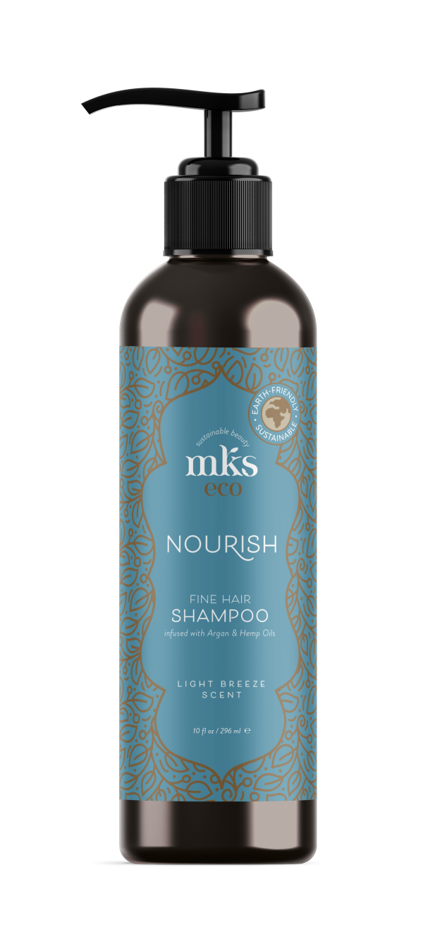 MKS eco Nourish Shampoo - Fine Hair (Light Breeze Scent) | 10 fl. oz. & 25 fl. oz.