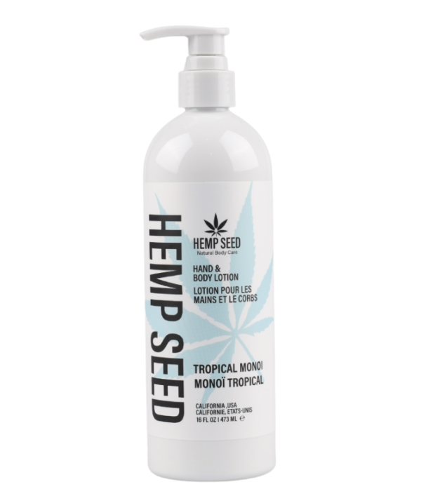 Hemp Seed Hand & Body Lotion Tropical Monoi Scent | 7 fl. oz. & 16 fl. oz. - Image 2